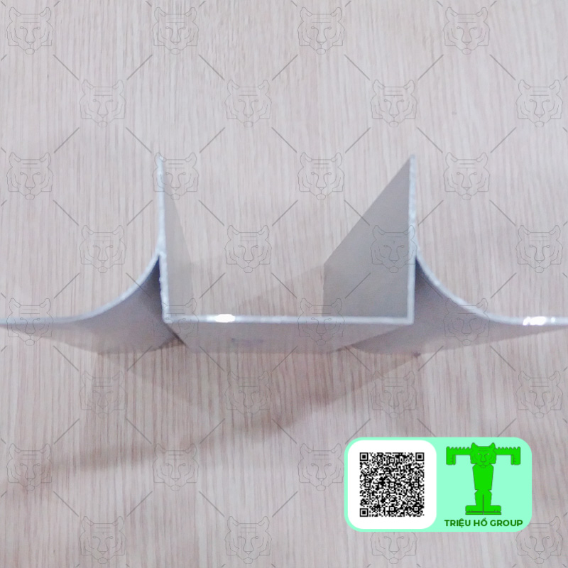 Thanh nhôm U50 cánh đôi sử dụng cho vách Panel dày 50mm